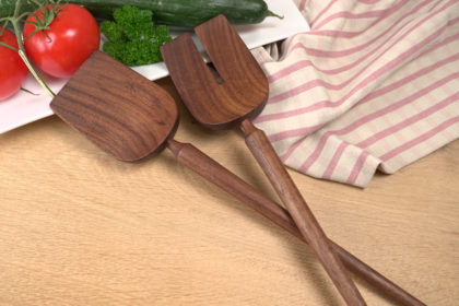 Salatbesteck drechseln