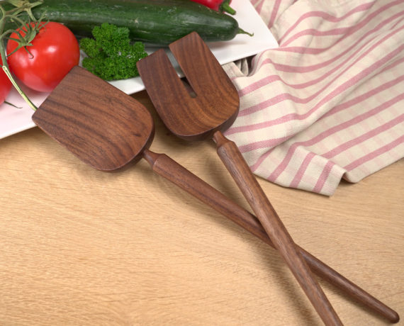 Salatbesteck drechseln